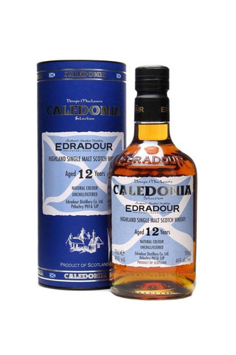 WHISKY ECOSSE HIGHLANDS SINGLE MALT EDRADOUR 12 ANS CALEDONIA 46% 70CL